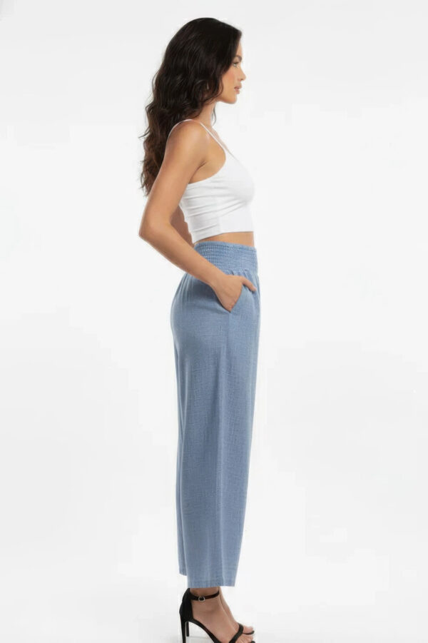 High-Waist Lightweight Wide-Leg Lounge Pants