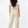 100% Cotton Relaxed Wide-Leg Pants with Side Pockets