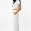 100% Cotton Relaxed Wide-Leg Pants with Side Pockets