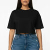 Round-Neck Short Sleeve Crop Top – Minimal Basic