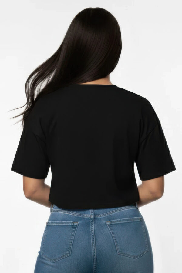 Round-Neck Short Sleeve Crop Top - Minimal Basic
