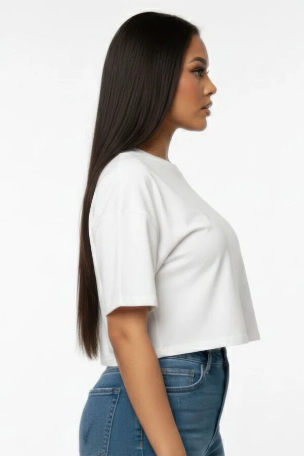 Round-Neck Short Sleeve Crop Top - Minimal Basic