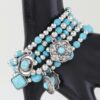 Antique-Inspired Beaded Bracelet with Summer Hat Charm