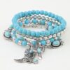 Antique Western Boot Beaded Bracelet – 4-Strand Layered