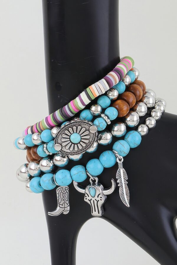 Wild West Multi-Strand Beaded Bracelet - Antique Multi