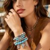 Wild West Multi-Strand Beaded Bracelet - Antique Multi