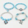 Layered Multi-Strand Antique Charm Beaded Bracelet