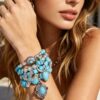 Layered Multi-Strand Antique Charm Beaded Bracelet