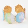 Seashell Cuff Bracelet with Gradient Shell Charms
