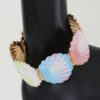 Seashell Cuff Bracelet with Gradient Shell Charms