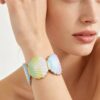 Seashell Cuff Bracelet with Gradient Shell Charms