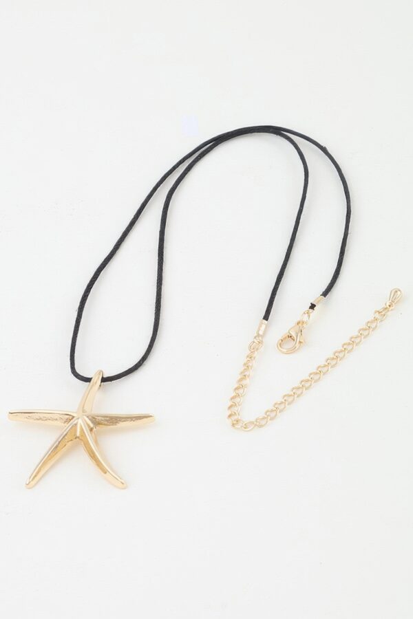 Starfish Wrap Necklace - Polished Sculpted Pendant