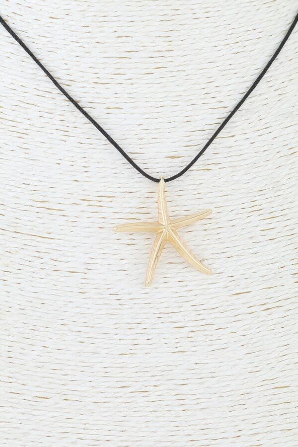 Starfish Wrap Necklace - Polished Sculpted Pendant
