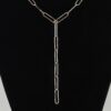 Minimal Link Drop Necklace – Rectangular Chain