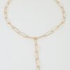 Minimal Link Drop Necklace - Rectangular Chain