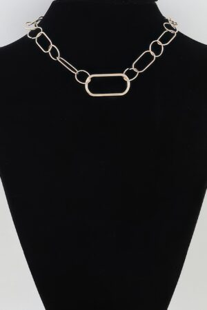 Minimal Link Chain Necklace – Mixed Oval & Round Links
