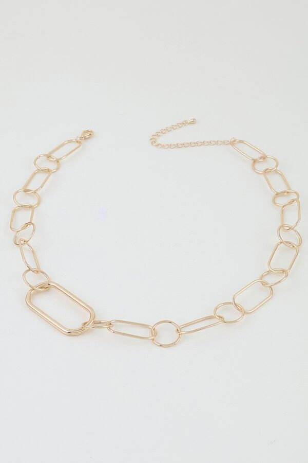 Minimal Link Chain Necklace - Mixed Oval & Round Links