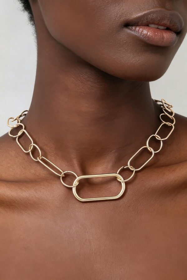 Minimal Link Chain Necklace - Mixed Oval & Round Links