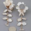 Multi-Petal Drop Earrings - Iridescent Cascade