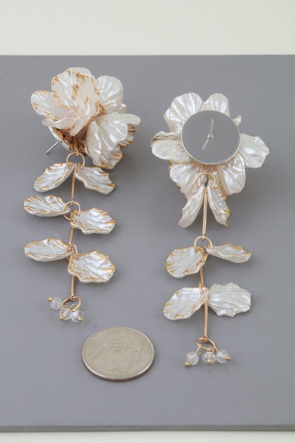 Multi-Petal Drop Earrings - Iridescent Cascade