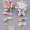 Multi-Petal Drop Earrings - Iridescent Cascade