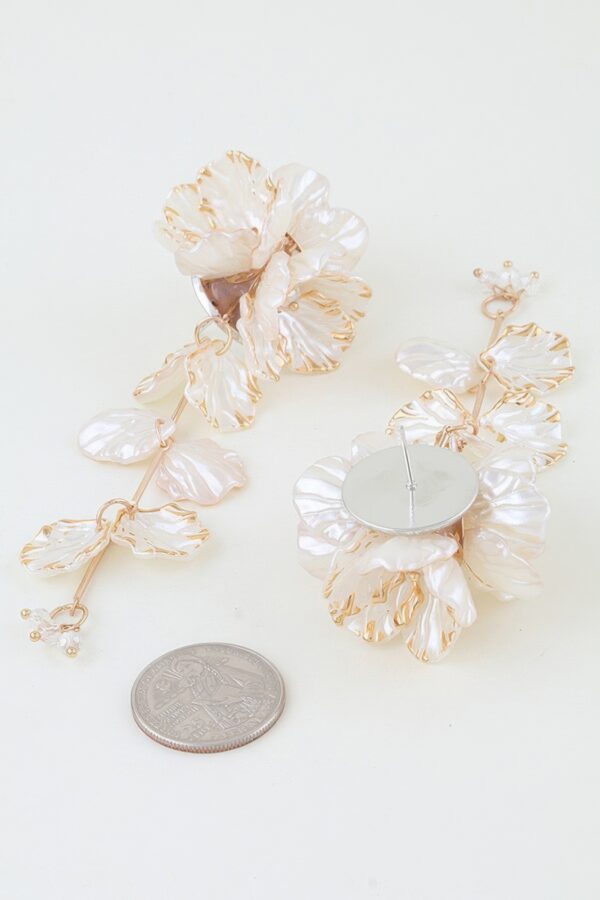 Multi-Petal Drop Earrings - Iridescent Cascade