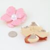 Marble Flower Pearl-Center Stud Earrings