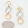Polished Two-Tone Stacked Loop Drop Earrings