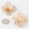Blooming Flower Earrings with Glitter Trim