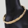Diamond-Cut Quilted Gold-Tone Cuff Bracelet