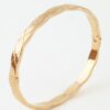 Diamond-Cut Quilted Gold-Tone Cuff Bracelet