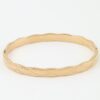 Diamond-Cut Quilted Gold-Tone Cuff Bracelet