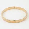 Diamond-Cut Quilted Gold-Tone Cuff Bracelet