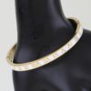 Roman Numeral Cuff Bracelet - Brushed Gold & Black Enamel
