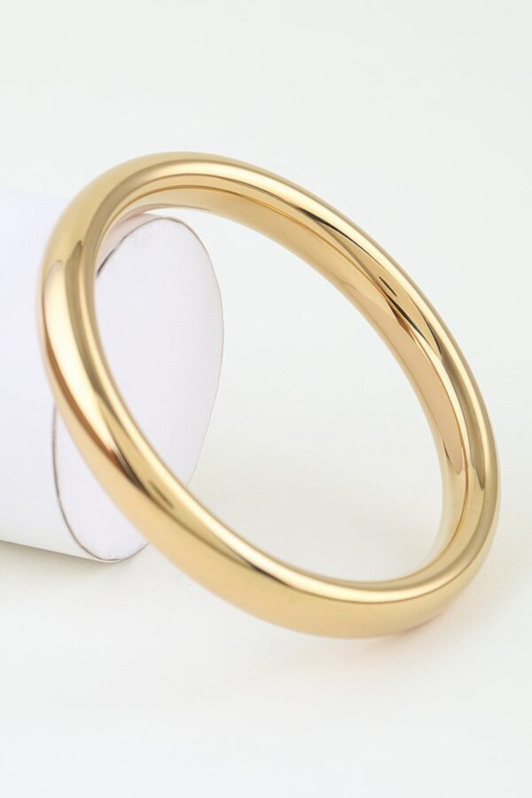 Polished Classic Gold-Tone Bangle Bracelet