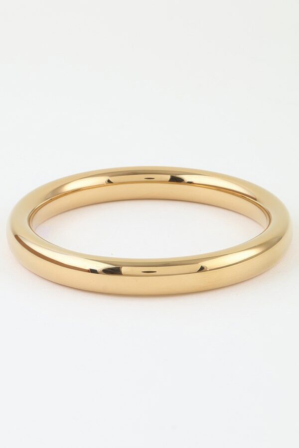 Polished Classic Gold-Tone Bangle Bracelet