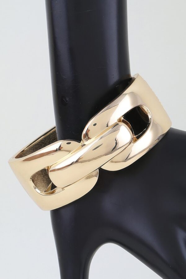 Polished Link Chain Cuff Bracelet - Oversized Links