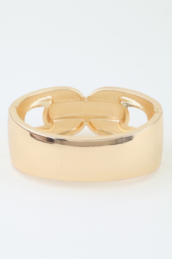 Polished Link Chain Cuff Bracelet - Oversized Links