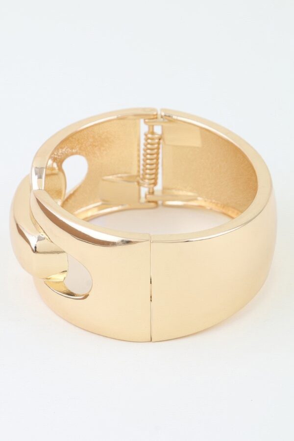 Polished Link Chain Cuff Bracelet - Oversized Links