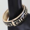 Greek Key Two-Tone Cuff Bracelet - Gold Enamel