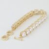 Cushion-Cut Cubic Zirconia Gold-Tone Cuff Bracelet