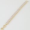 Cushion-Cut Cubic Zirconia Gold-Tone Cuff Bracelet