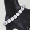 Cushion-Cut Cubic Zirconia Gold-Tone Cuff Bracelet