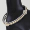 Multi-Twisted Crystal Open Cuff Bracelet