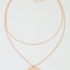 Layered Double Hammered Pendant Necklace