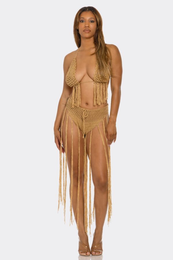 Fringe Fever Crochet-Halter Bikini