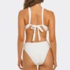 Moonlit Monokini - Chain-Accent Textured One-Piece