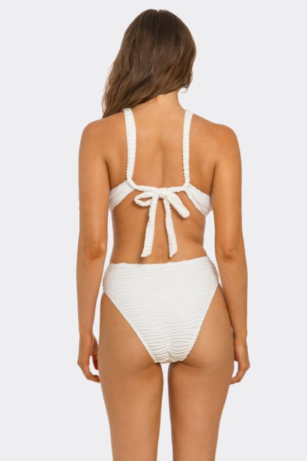 Moonlit Monokini - Chain-Accent Textured One-Piece