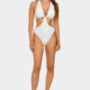 Moonlit Monokini - Chain-Accent Textured One-Piece