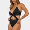 Dita Ribbed Monokini - Halter with Front Ring